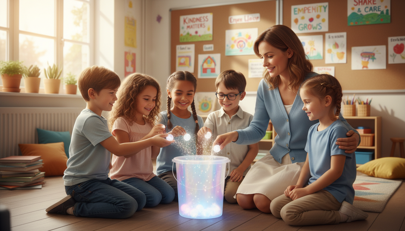 découvrez comment cultiver la bienveillance et l'empathie chez les enfants grâce à la méthode du seau à remplir avec maîtresse amayette, une approche douce et efficace pour leur développement émotionnel.