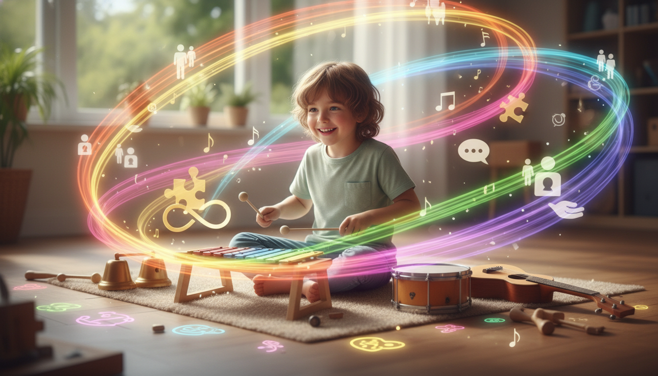 découvrez comment la musique peut offrir une nouvelle voie de communication pour les personnes autistes, favorisant expression et interaction.
