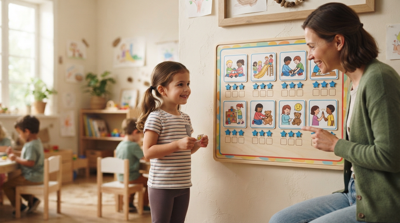 encouragez et valorisez les comportements positifs des enfants grâce à un tableau de communication ludique, motivant et facile à utiliser au quotidien.